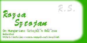 rozsa sztojan business card